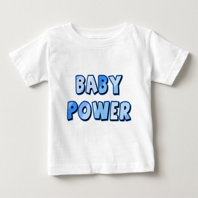 BABY POWER in Blau Baby T-shirt (Vorderseite)
