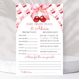 Baby Predictions and Advice Baby Shower