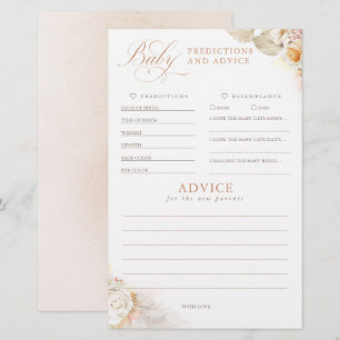 Baby Predictions and Advice Baby Shower Game