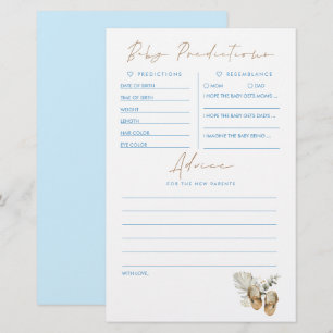 Baby Predictions and Advice Baby Shower Game