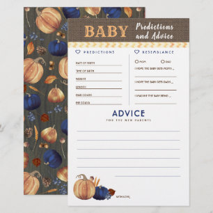 Baby Predictions and Advice Baby Shower Game