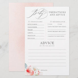 Baby Predictions and Advice Baby Shower Game