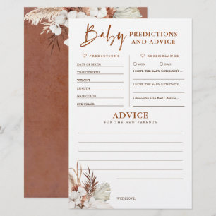 Baby Predictions and Advice Baby Shower Game