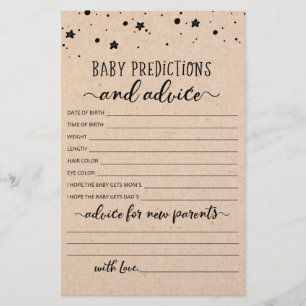 Baby Predictions and Advice Baby Shower Party