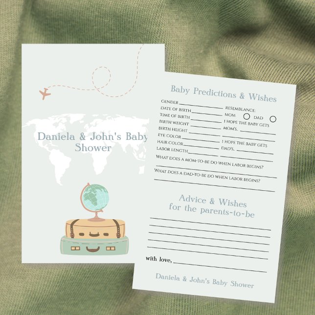 Baby Predictions and Wish Adventure Baby Shower Flyer (Baby Predictions and Wishes Adventure Baby Shower Flyer)