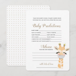 Baby Predictions - Baby Shower Game Begleitkarte