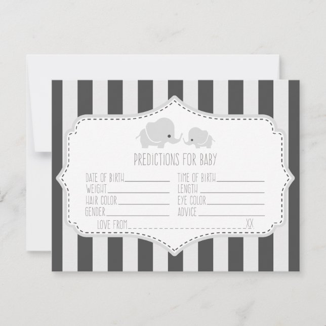 Baby Predictions - Baby Shower Game Card (Vorderseite)