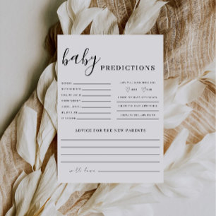Baby Predictions Card Baby Shower Game, Einladung