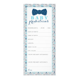 Baby Predictions Card, Bow Krawatte Babydusche Werbekarte