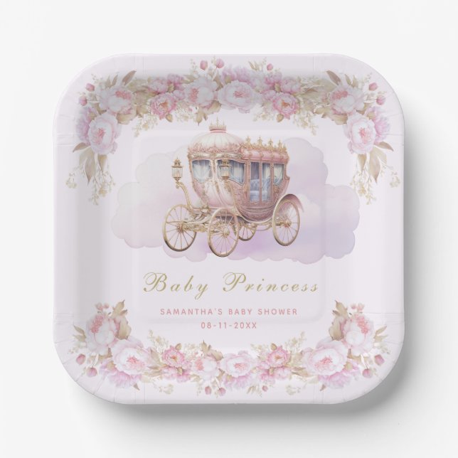 Baby Princess pink Pappteller (Vorderseite)