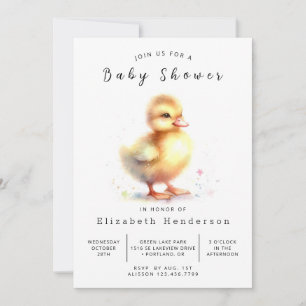 Baby Printable Duck Baby Duck Einladung