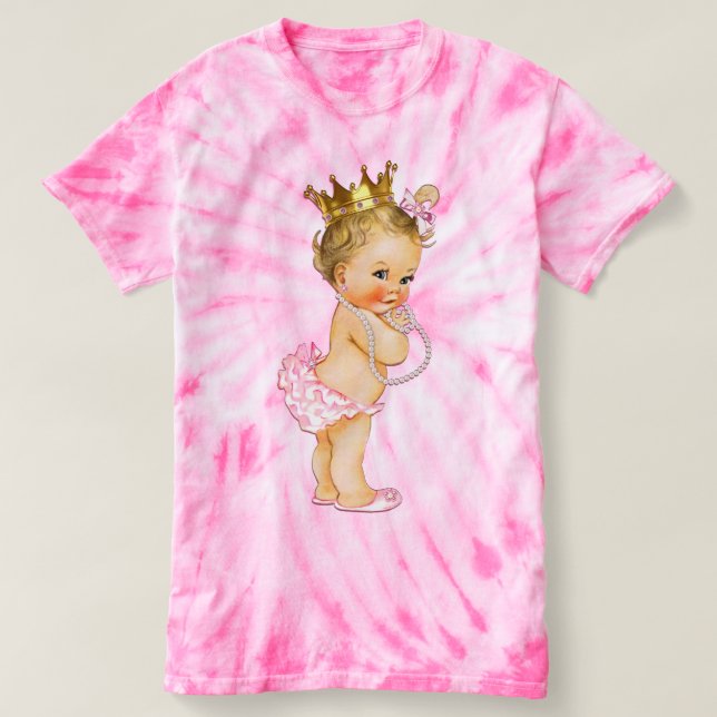 Baby-Prinzessin und Perlen T-Shirt (Design vorne)