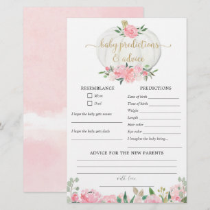 Baby pronostics carte conseil chute fille citrouil