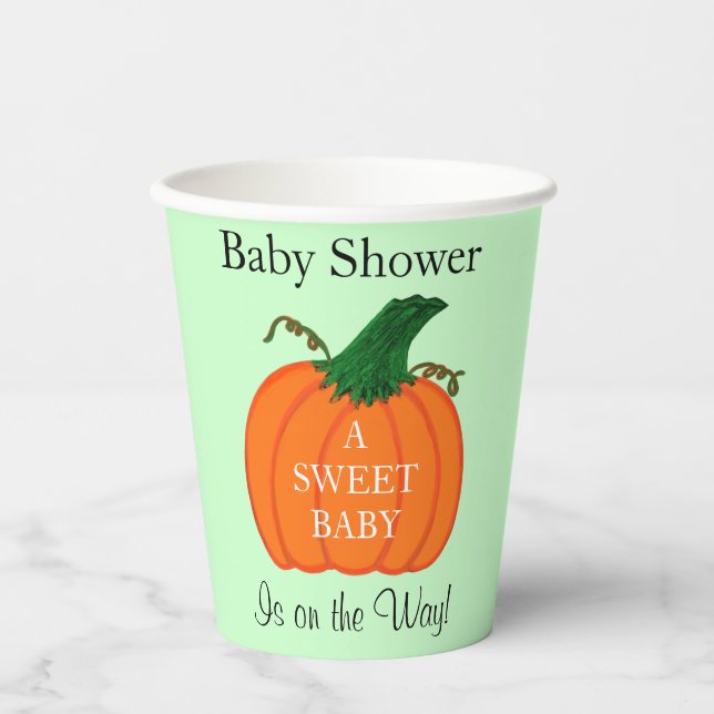 Baby Pumpkin Baby Dusche Pappbecher (Vorderseite)