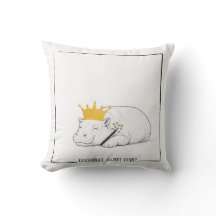 Baby Pygmy Hippo - Goodnight Sweet Prince Pillow