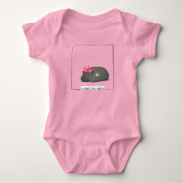 Baby Pygmy Hippo Princess Illustration Baby Strampler