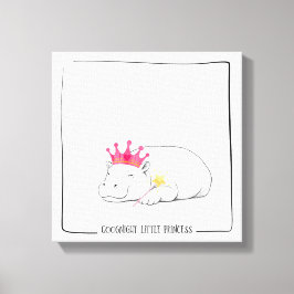 Baby Pygmy Hippo Princess Throw Pillow Leinwanddruck