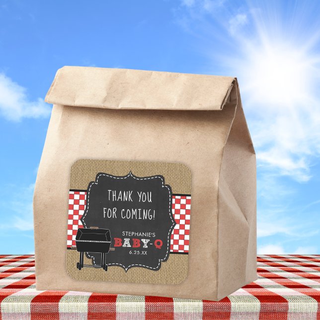 Baby Q Baby Dusche danke für Aufkleber RED (Von Creator hochgeladen)