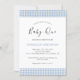 Baby Q Baby Duschgrill Checkered Boy Blue Einladung
