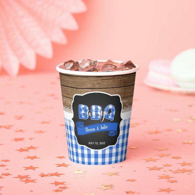Baby Q Baby Shooting Paper Cup - Blue Pappbecher (Insitu)