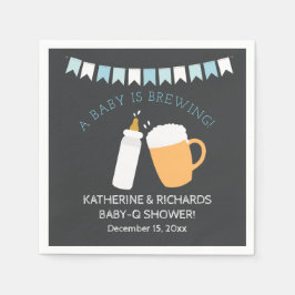 Baby-Q Baby wird Boy-Dusche Napkin Serviette