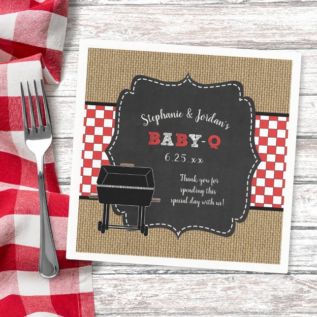 Baby Q Babydusche, Duschdekor für Paare Serviette (Von Creator hochgeladen)