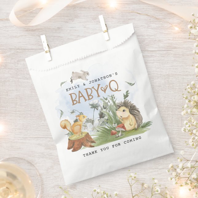 Baby Q Backyard Baby Dusche Woodland Vielen Dank Geschenktütchen (Ausgeschnitten)