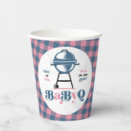 Baby Q Barbecue Gender Reveal Dusche Pappbecher