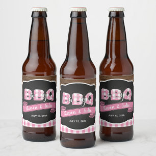 Baby Q Bier Flaschenetikett - Lt. Rosa Bierflaschenetikett