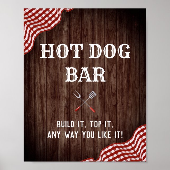 Baby Q Coed Dusche GRILLEN Dekorationen Hot Dog Ba (Vorne)