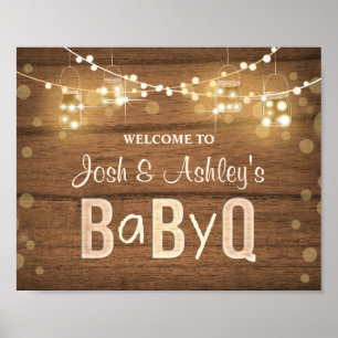 Baby Q Coed GRILLEN Baby Dusche Begrüßungszeichen Poster