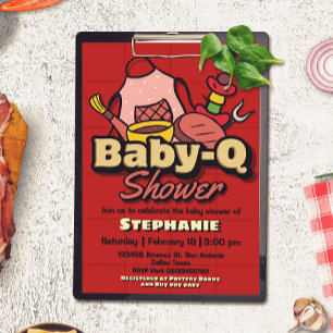 Baby-Q-Einladung zur Babyparty - Grillparty BBQ Einladung