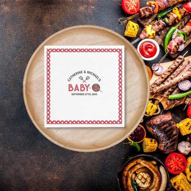Baby-Q GRILLEN Barbecue Babydusche Serviette (Von Creator hochgeladen)
