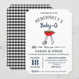 Baby-Q GRILLEN Party Gartengrill Babydusche  Einladung