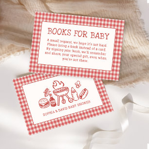 Baby Q Hinterhof BBQ Baby Shower Bücher für Baby Begleitkarte