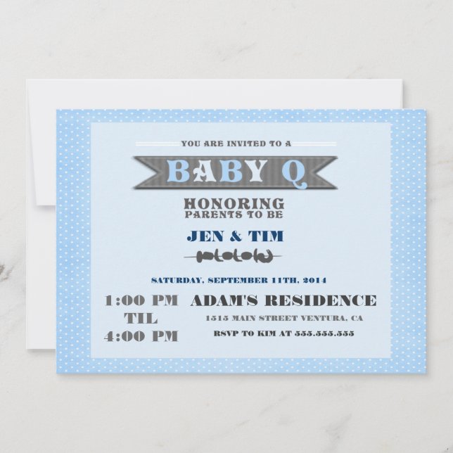 BaBy Q Invitation Baby shower (Devant)