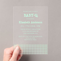 Baby-Q Mintgrün Gingham-Baby-Party