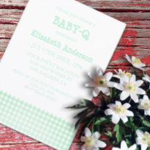 Baby-Q Mintgrün Gingham-Baby-Party