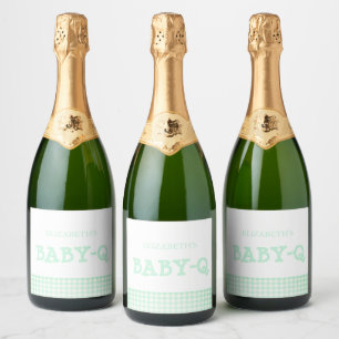 Baby-Q Mintgrün Gingham Baby Shower
