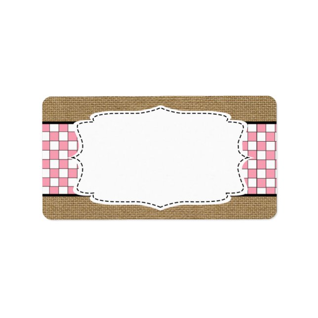 Baby Q rose blanc nom étiquette (Devant)