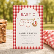 Baby Q Rot Gingham Wäscheleine Paare Babyparty