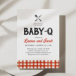 Baby Q Rustic Couples Kinderdusche Einladung<br><div class="desc">Mit dieser rustikalen Babydusche zum Thema "Baby Q" feiern Sie ein kleines Stück unterwegs.</div>