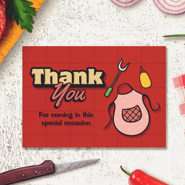 Baby-Q Shower - BBQ Thank You Card Dankeskarte (Baby-Q Shower - BBQ Thank You Card)
