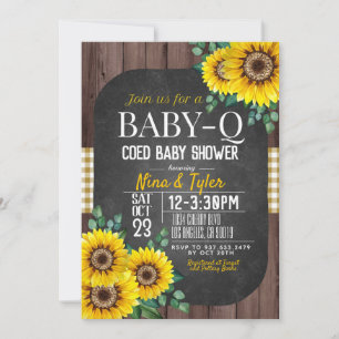 Baby-Q Sonnenblumendusche Einladung