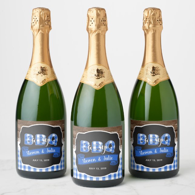 Baby Q Sparkling Wine Label - Blau (Flaschen)