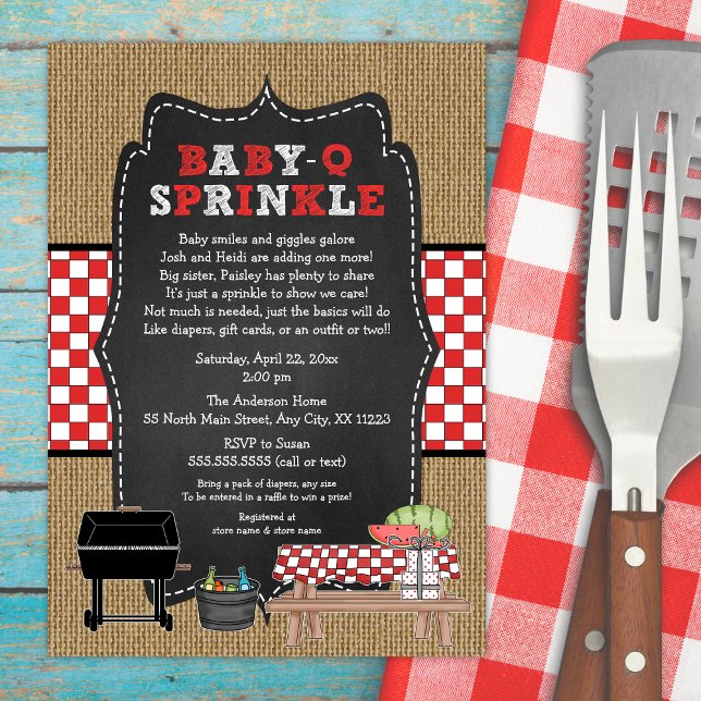 Baby Q Sprinkle, GRILLEN Baby Sprinkle Dusche, Bab Einladung (Von Creator hochgeladen)