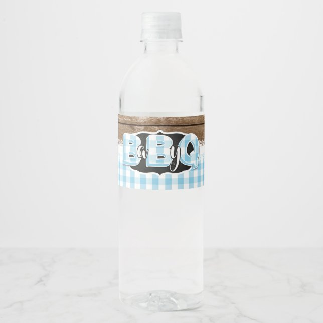 Baby Q Water Bottle Label - Baby Blue (Vorderseite)