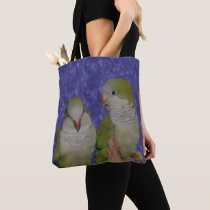 Baby Quaker Papageien Paar Foto Malerei Tasche