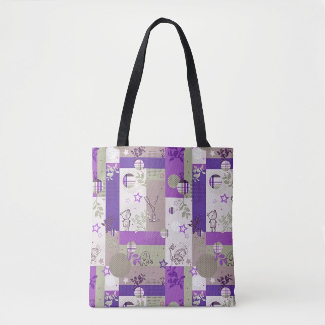 Baby-Quilt-Muster Tasche (Vorderseite)