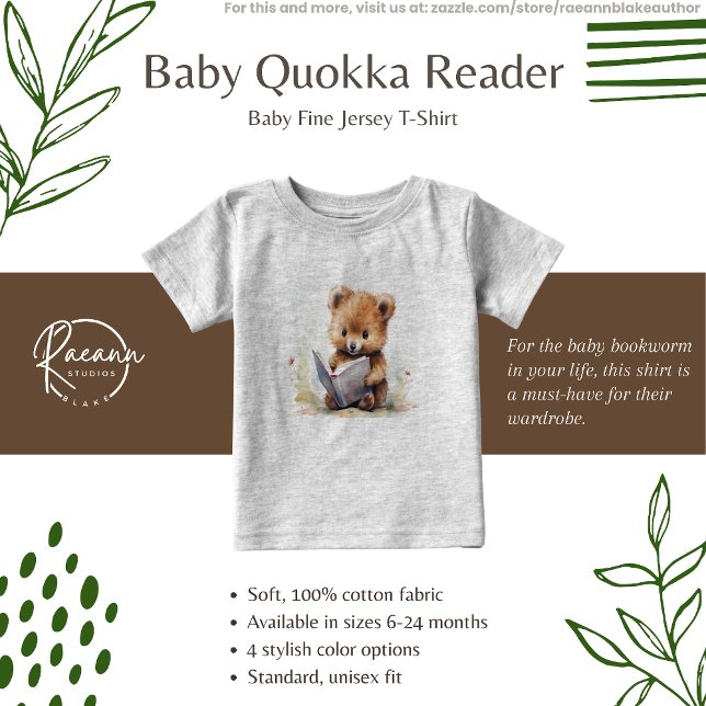 Baby Quokka Reader Baby T - Shirt (Von Creator hochgeladen)
